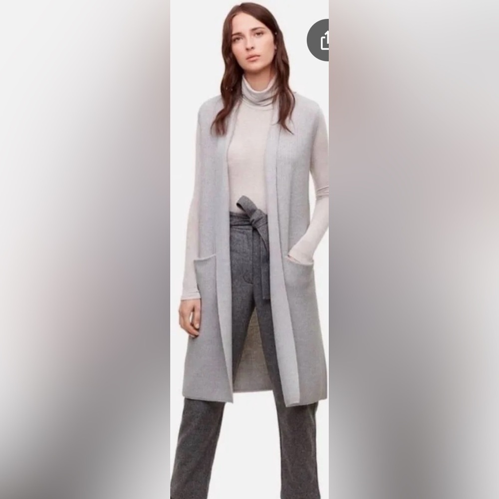 Wilfred Light Gray Knit Sweater Women's Vest